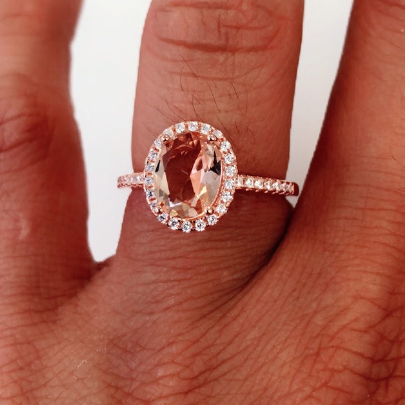 sterling sliver 925 oval solitaire ring - Picture 5 of 8